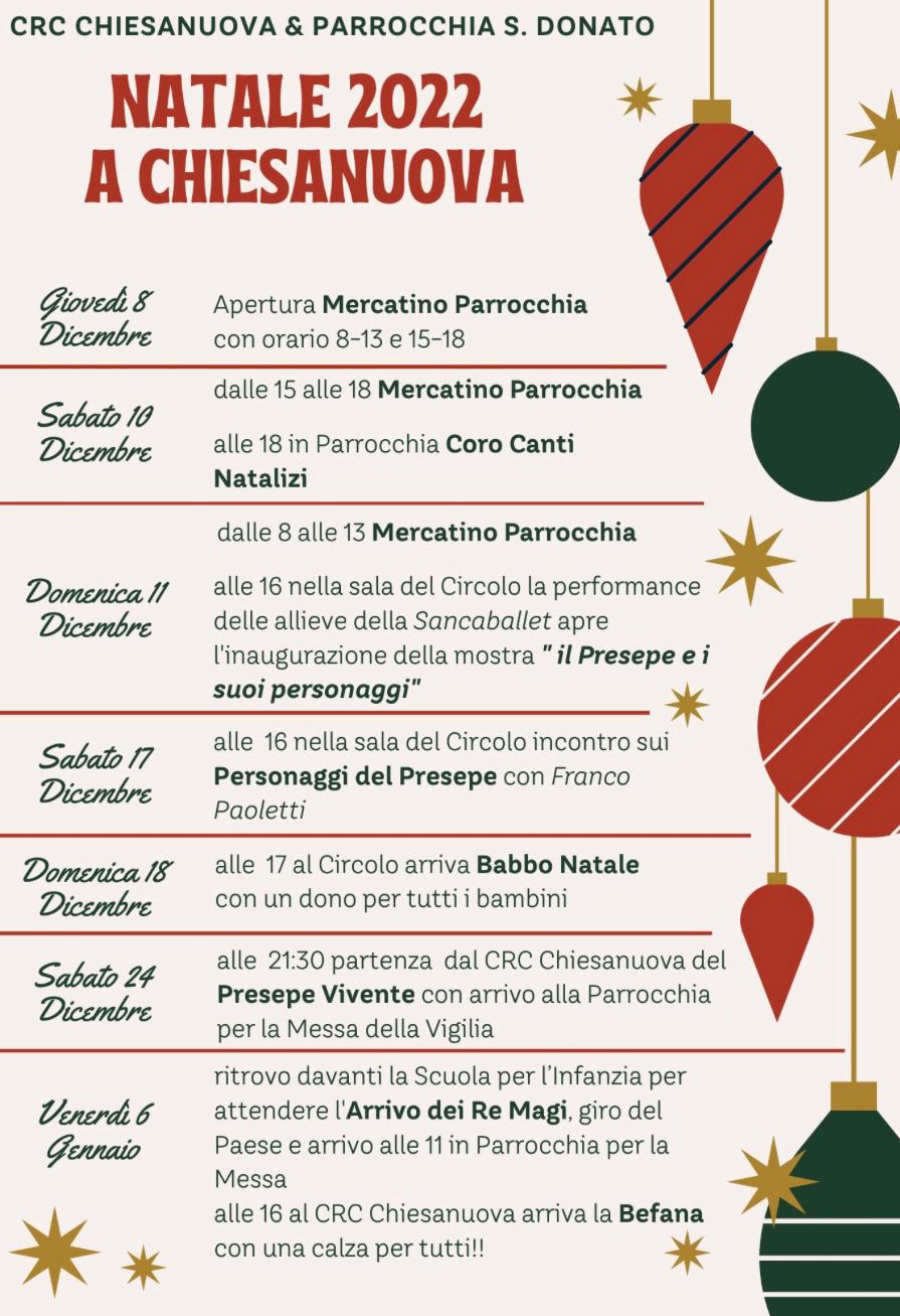 Eventi Natale Chiesanuova 