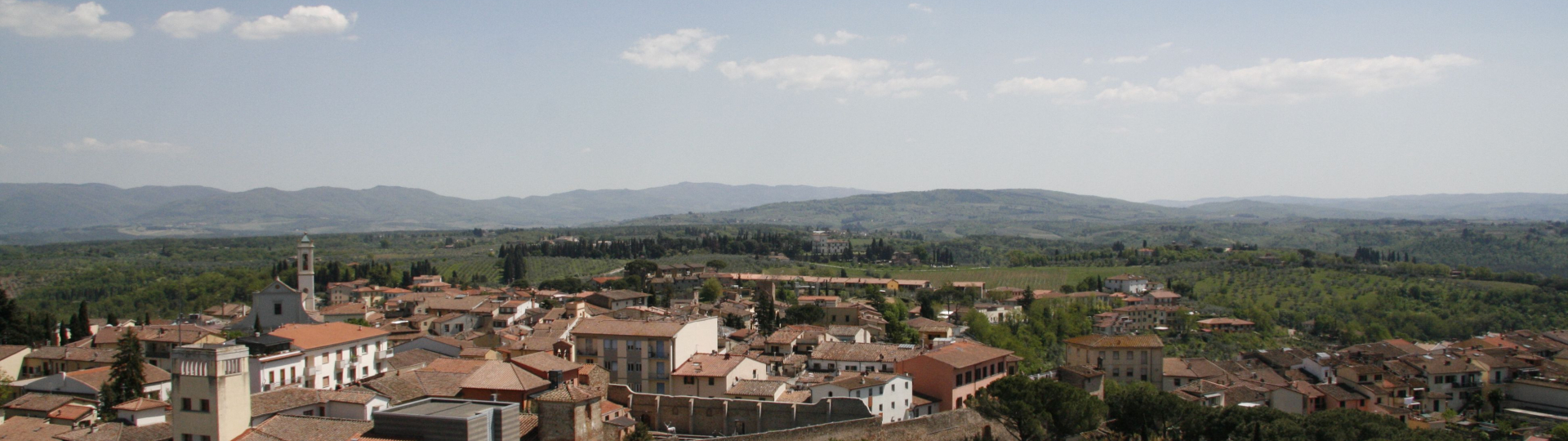 Veduta panoramica di San Casciano dalla Torre del Chianti